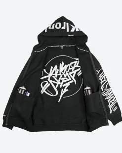 Dirty Ghetto Kids DGK x Ironlak Tag Zip-Up Embroidered Hooded Fleece| Hoodies & Fleece