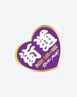 Dirty Ghetto Kids DGK X Kaido House Gold Heart Sticker| Stickers|Accessories