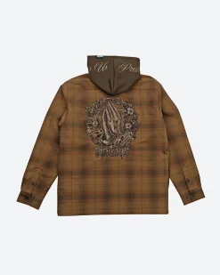 Dirty Ghetto Kids In Chains Embroidered Flannel Shacket| Jackets