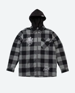 Dirty Ghetto Kids Monterey Embroidered Flannel Shacket| Jackets