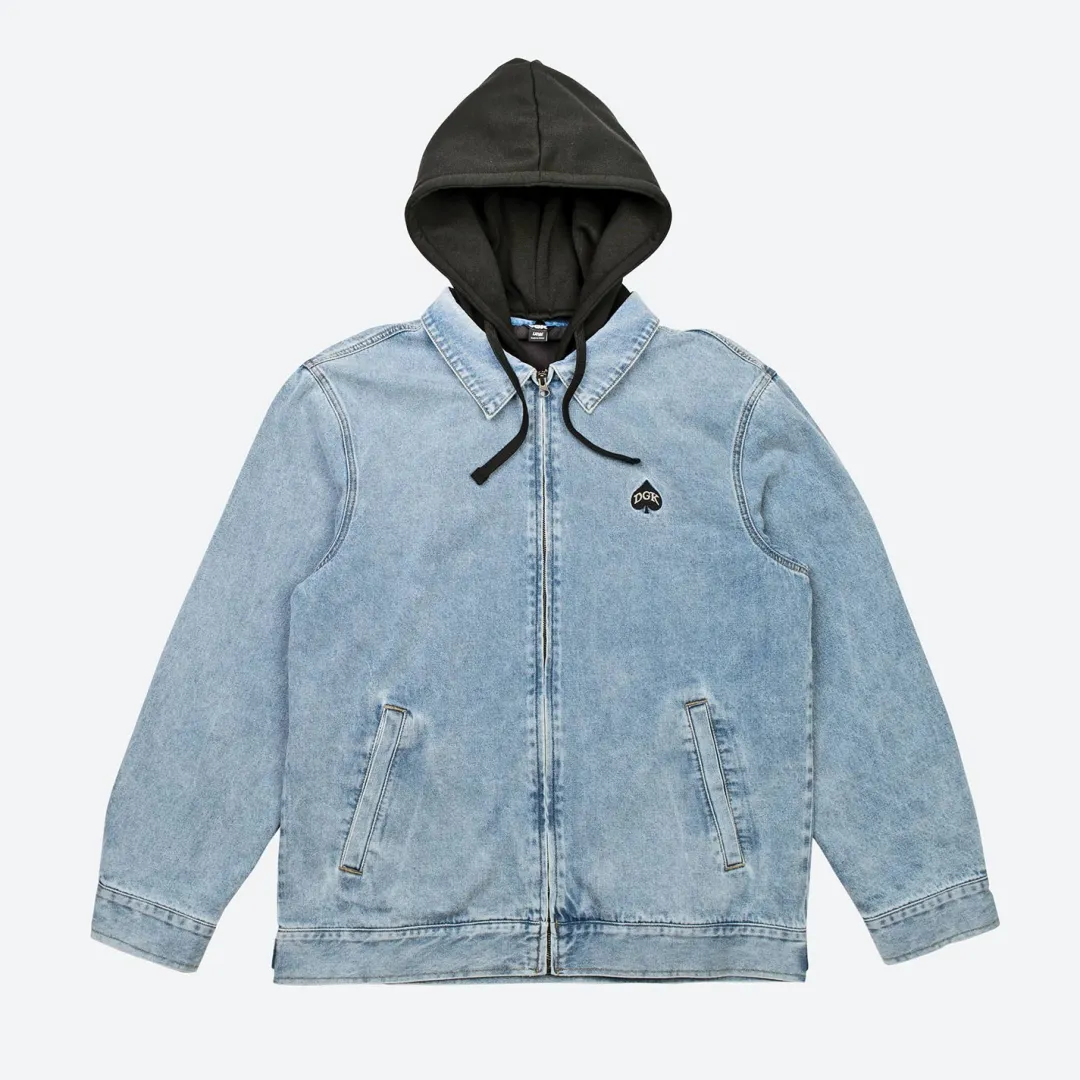 Dirty Ghetto Kids Spade Embroidered Denim Jacket| Jackets