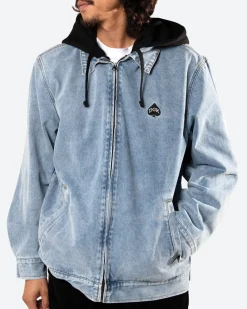 Dirty Ghetto Kids Spade Embroidered Denim Jacket| Jackets
